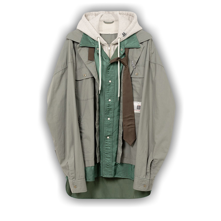 Buy Maison Mihara Yasuhiro Triple Layered Shirt 'Khaki' - A14SH085