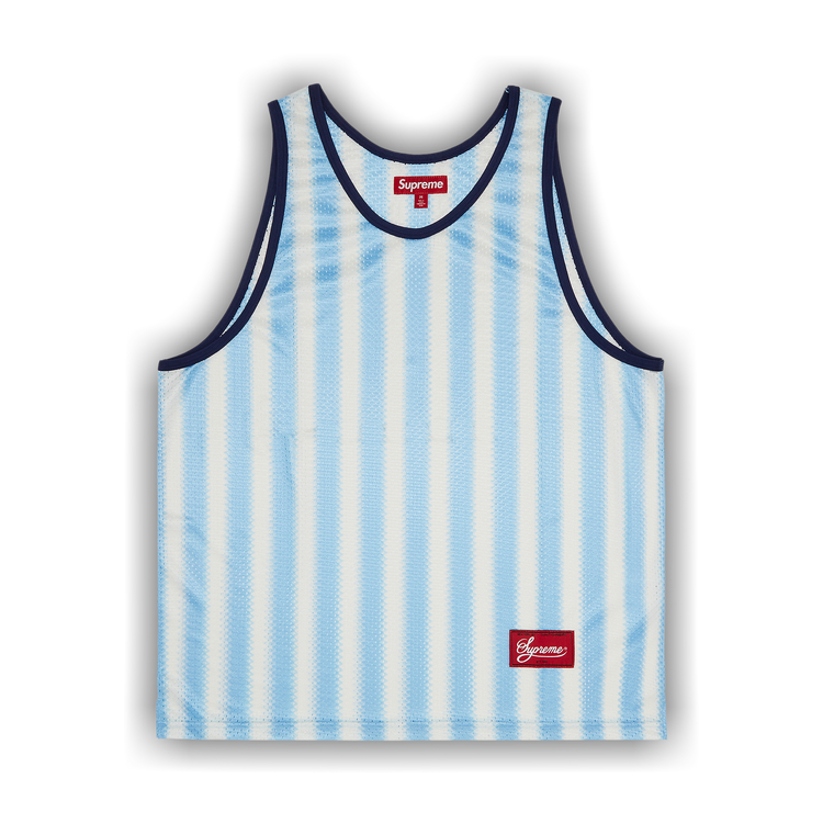 Buy Supreme Stripe Mesh Tank Top 'Blue' - SS25KN7 BLUE | GOAT