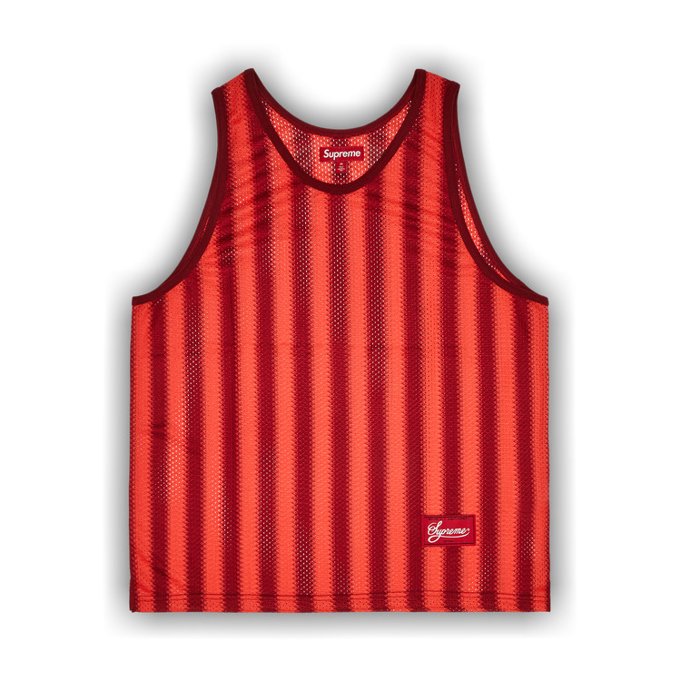 Buy Supreme Stripe Mesh Tank Top 'Red' - SS25KN7 RED | GOAT
