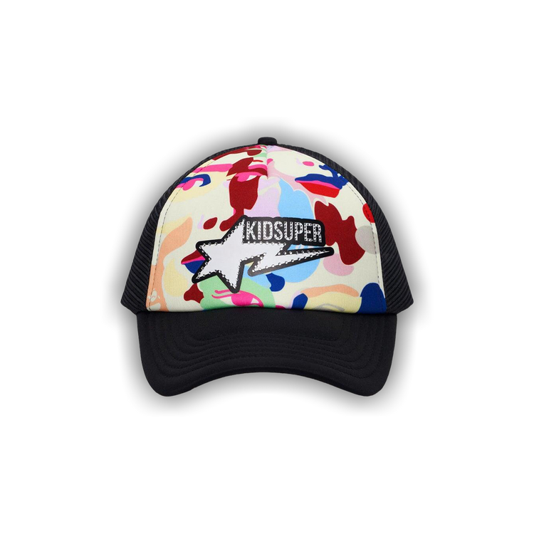 帽子 BAPE KIDSUPER LOGO RHINESTONE TRUCKER BAPE X KIDSUPER BAPE STA LOGO RHINESTONE TRUCKER CAP [PINK