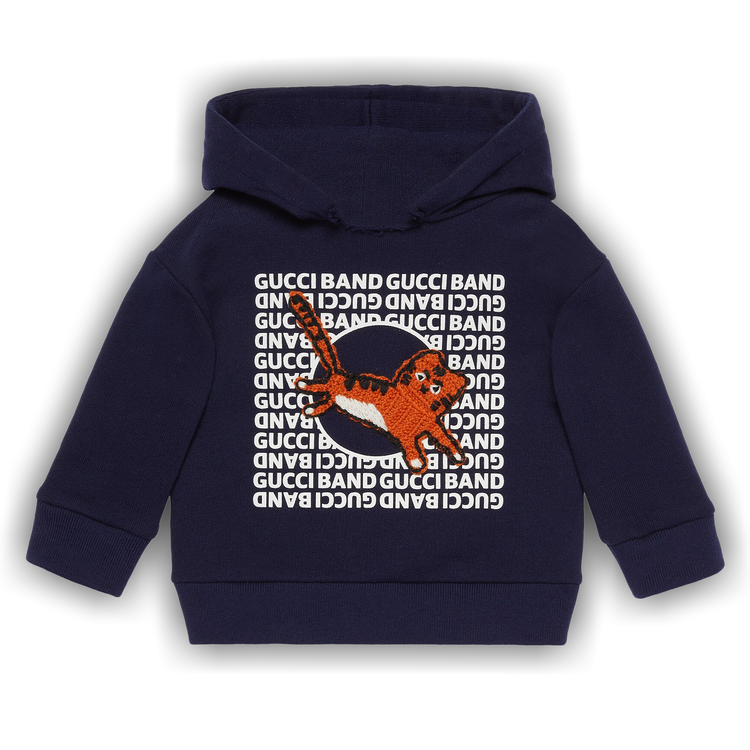 Buy Gucci Kids Band Graphic Sweatshirt 'Dark Blue' - 548305