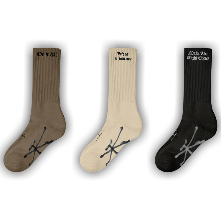 Buy Cactus Jack by Travis Scott T-Rexx Sock (3 Pack) 'Multicolor