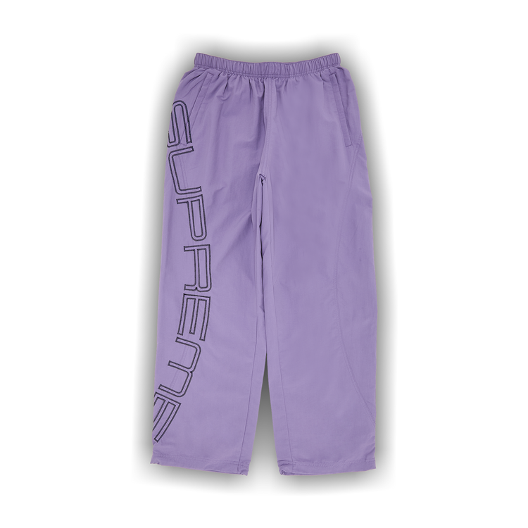 Buy Supreme Spellout Embroidered Track Pant 'Dusty Purple