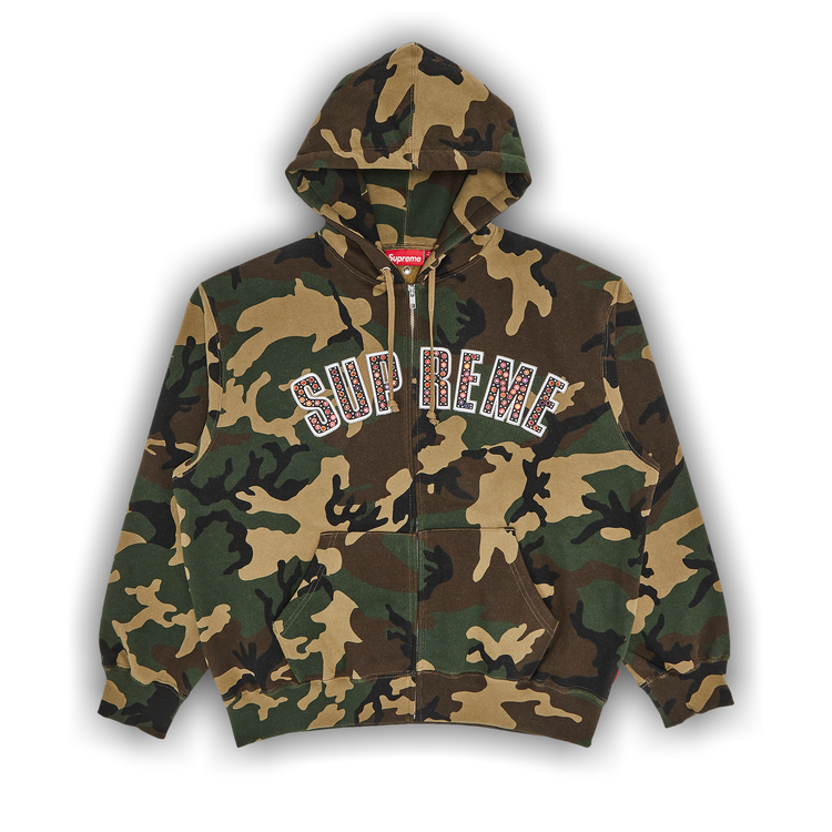 Buy Supreme x B.B. Simon Zip Up Hooded Sweatshirt 'Woodland