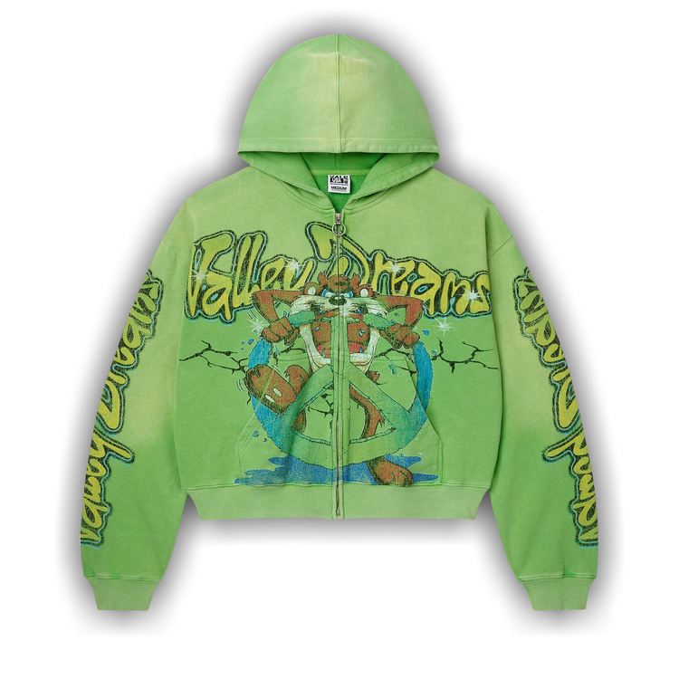Buy Vale Forever Taz Zip Up Hoodie 'Lime' - VALE 04 007 GN | GOAT