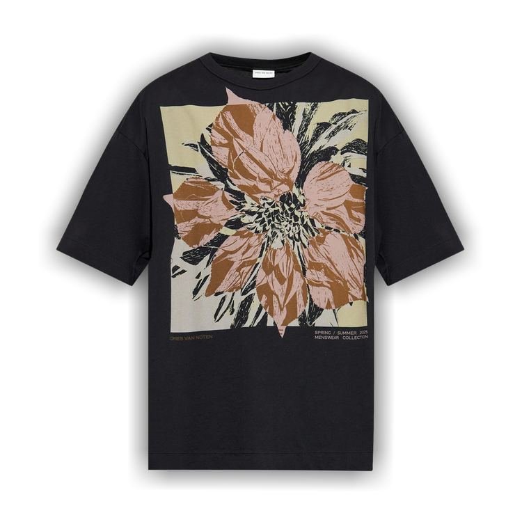 【美品】Dries van noten flower print tops Buy Dries Van Noten Flower T-Shirt 'Black' - 251 021141 1608