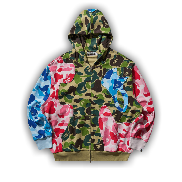 Buy BAPE ABC Camo Patchwork Relaxed Fit Zip Hoodie