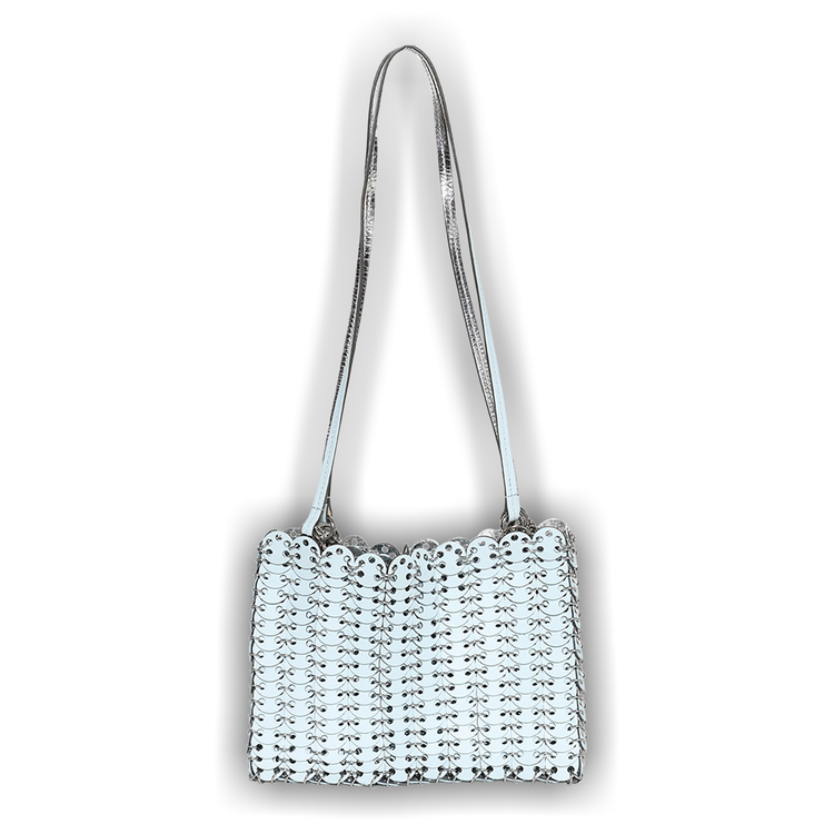 ショルダーバッグ・ポシェット Rabanne SS25 (25ESS0506CLF234 M486) Buy Rabanne 1969 Flip Shoulder Bag 'Blue/Silver