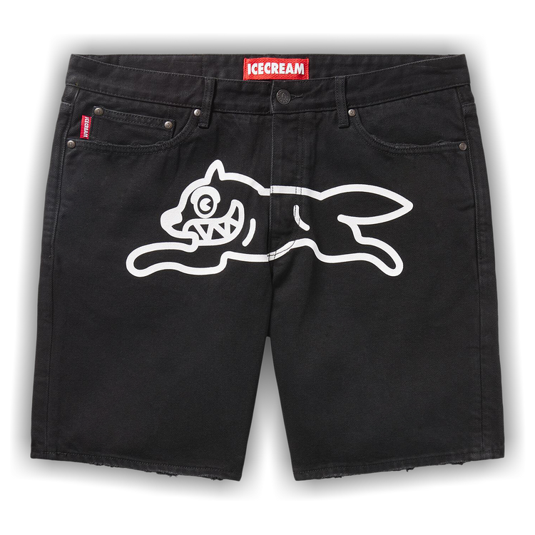 Buy Icecream Dog Jean Strawberry Fit Shorts 'Black Caramel' - 451