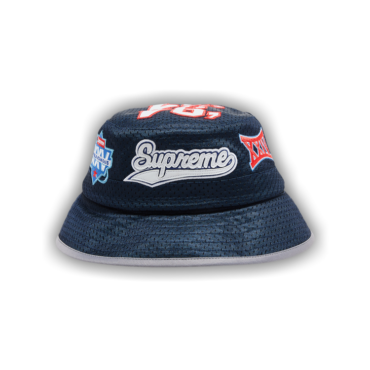 帽子 supreme Embroidered Brim Crusher Navy SM Supreme Embroidered Brim Crusher (SS23) - $58