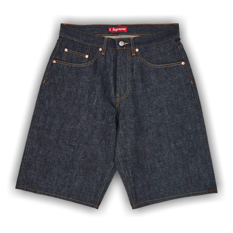 Buy Supreme Rigid Baggy Selvedge Denim Short 'Rigid Indigo