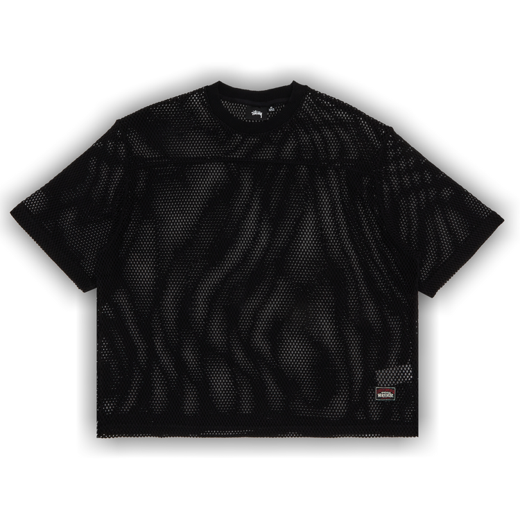 Buy Stussy Mesh Jersey Crew 'Black' - 1140344 BLAC | GOAT AU