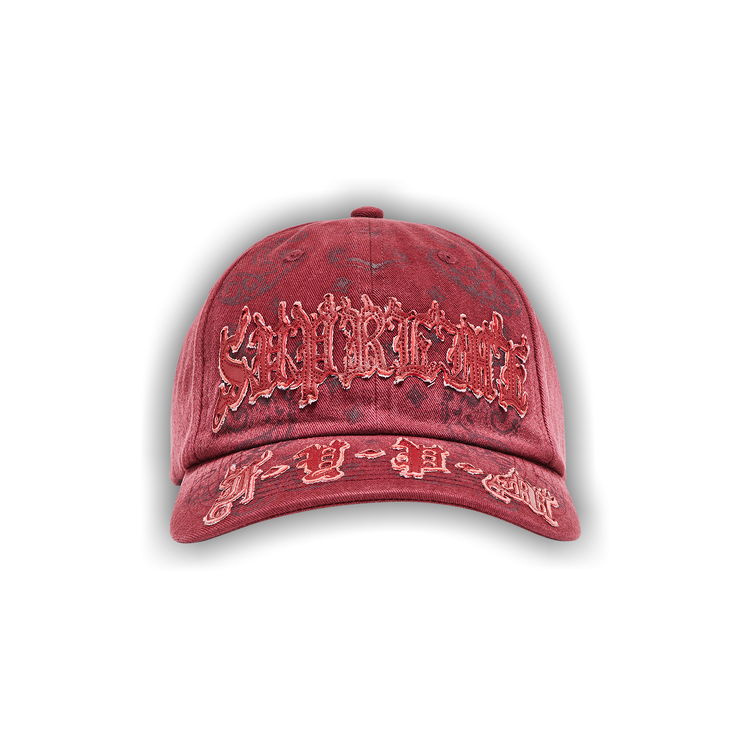 Buy Supreme Leather Appliqué 6-Panel 'Maroon' - SS25H118