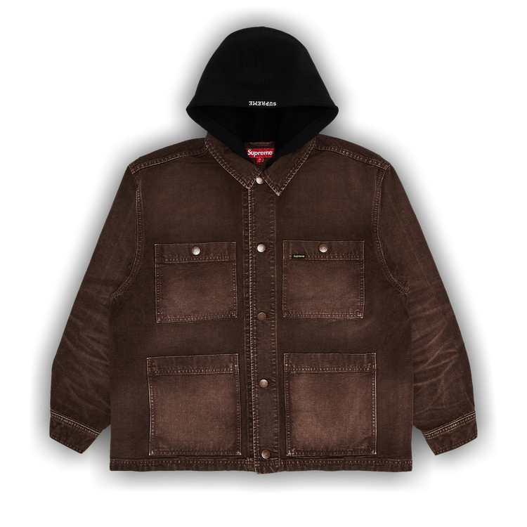Buy Supreme Worn Hooded Chore Coat 'Brown' - SS25J83 BROWN | GOAT