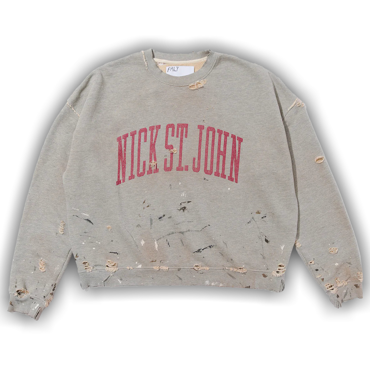 Buy Paly Hollywood Nick St. John Crewneck 'Grey' - 4U001Q1008HTR