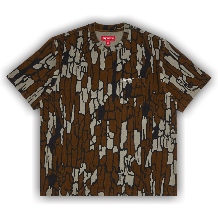 トップス Supreme S/S Pocket Tee Trebark Camo XL 1621276_00.png.png