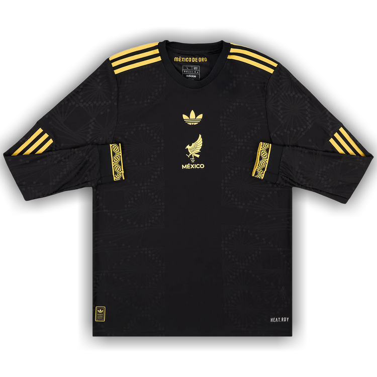 Buy adidas Mexico Gold Long-Sleeve Jersey 'Black' - JM2534