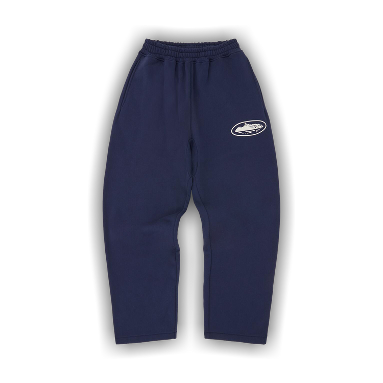 Buy Corteiz Island Puff Print Open Hem Sweatpant 'Navy