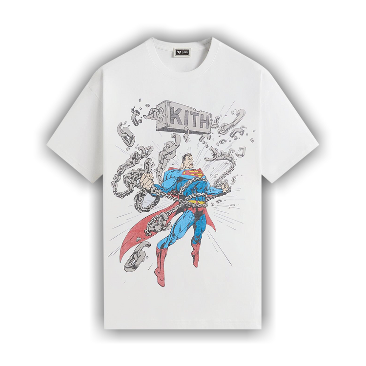 ★25SS★Superman X Kith Booth Vintage Tee Kith x Superman Just Us Vintage Tee White Men's - SS25 - US