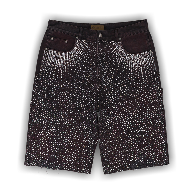 Birth Of  Child Diamond Jorts チャコール Redial 20k Diamond Shorts in Washed Black – Birth Of Royal Child
