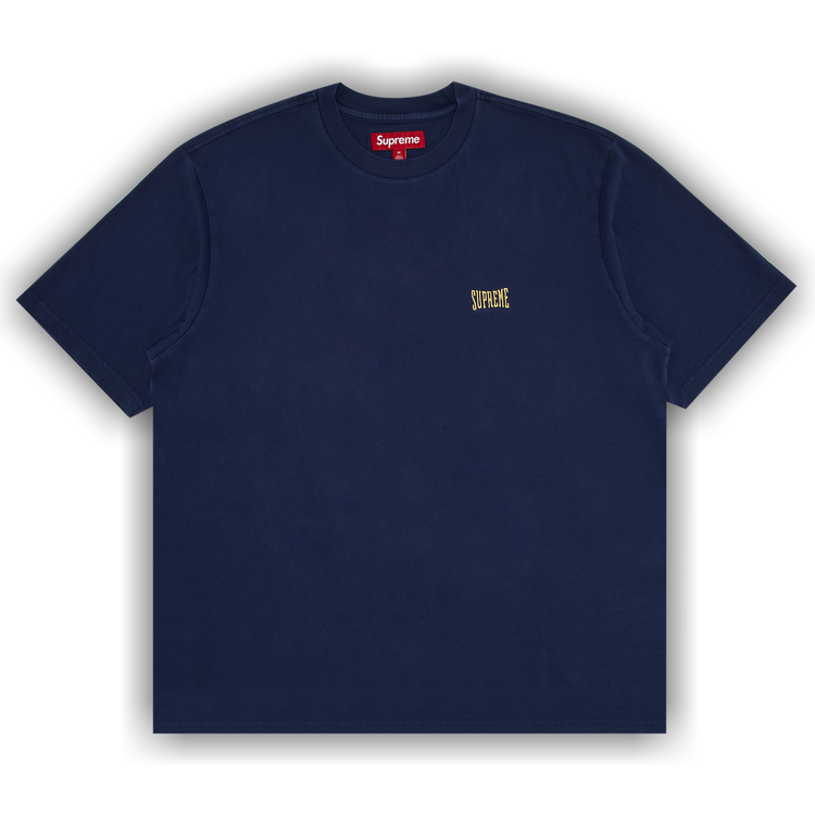 Supreme Warm Up Washed S/S Top Navy Men's - SS25 - US