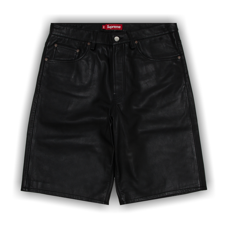 Buy Supreme Baggy Leather Short 'Black' - SS25SH26 BLACK | GOAT