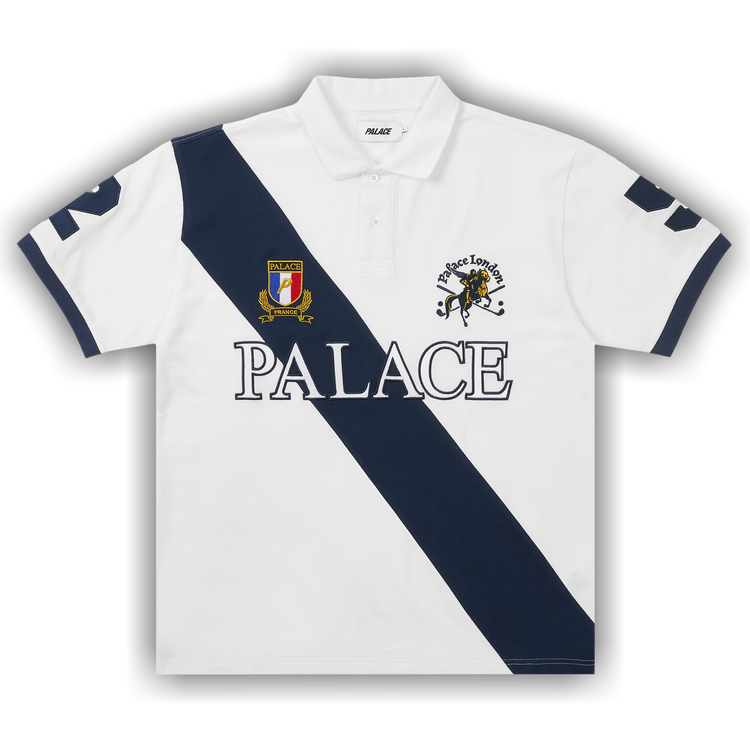 Buy Palace Geezer Polo 'White/Navy' - P28ES059 | GOAT