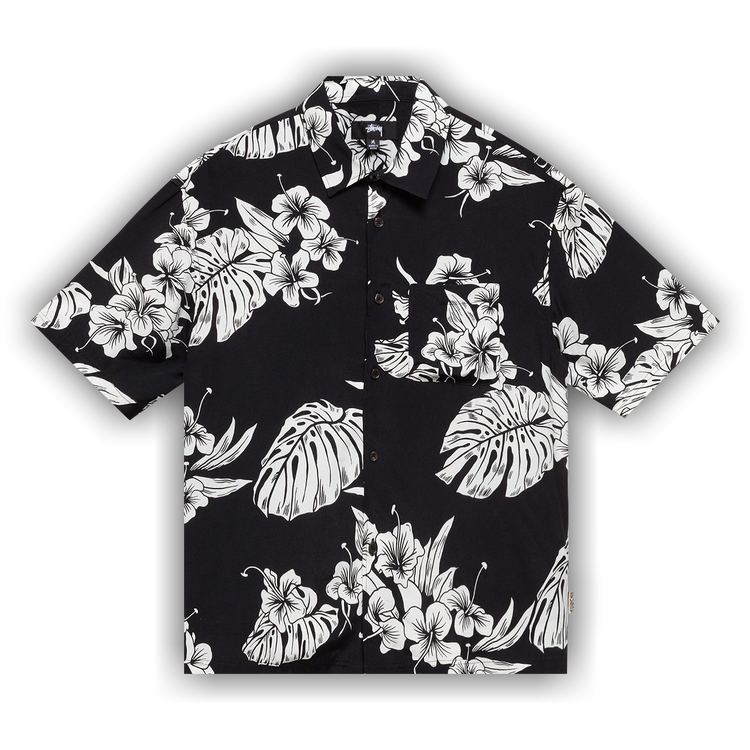 Buy Stussy Hawaiian Short-Sleeve Shirt 'Black' - 1110361 BLAC | GOAT