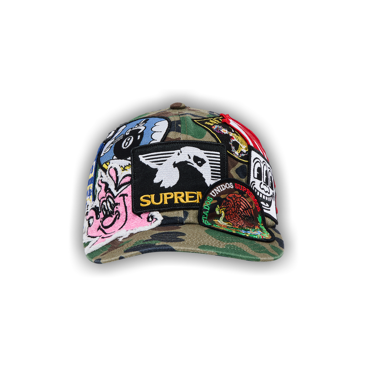 【オリーブカモ】Patches 6-Panel supreme Supreme Patches 6-Panel (SS25) - $88