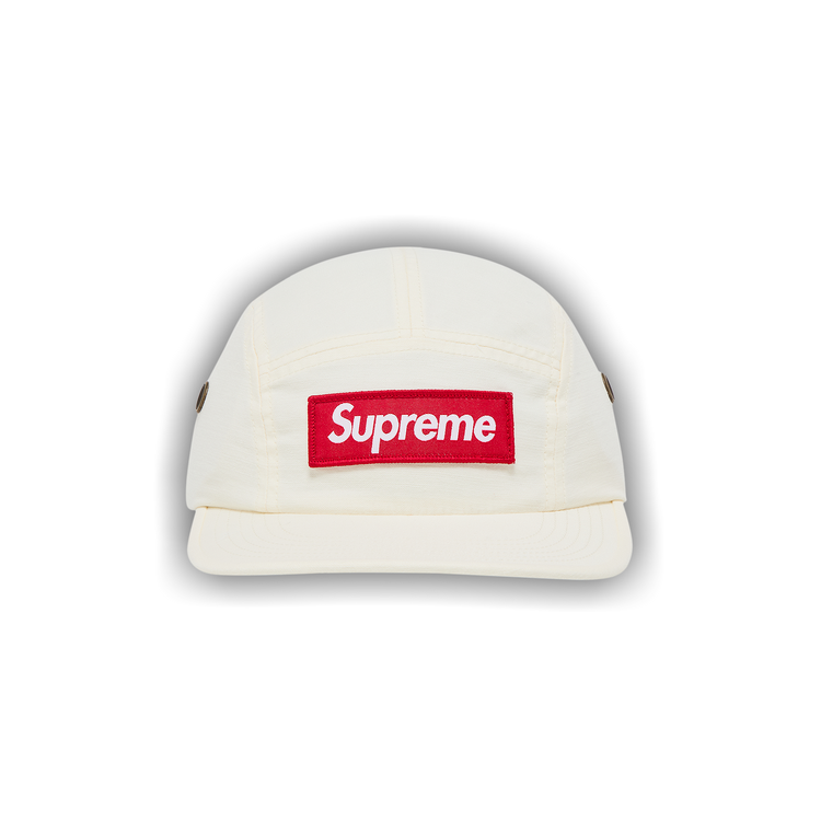 Supreme ホワイト 18SS Camp Cap Supreme FW18 Liquid Silk Camp Cap White Box Logo Bogo | eBay