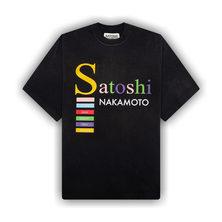 Buy Satoshi Nakamoto Best Code T-Shirt 'Washed Black' - SS25TE001