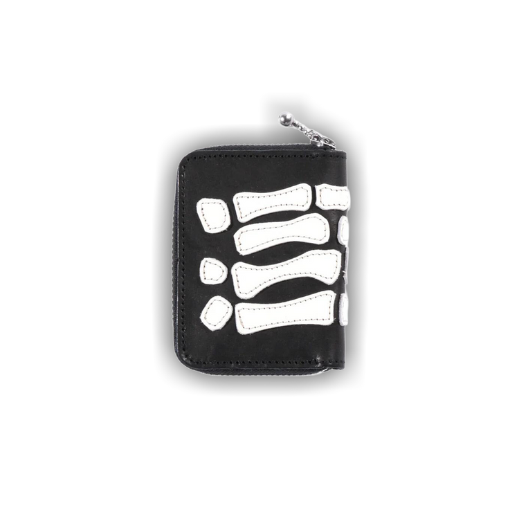 Buy Kapital Thumbs-Up Bone Hand Zip Mini Wallet 'Black' - EK