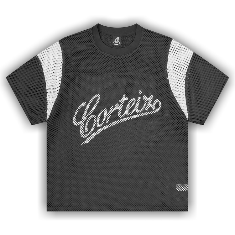 Buy Corteiz Open Mesh Panel Jersey 'Black/White' - CRTZ0319
