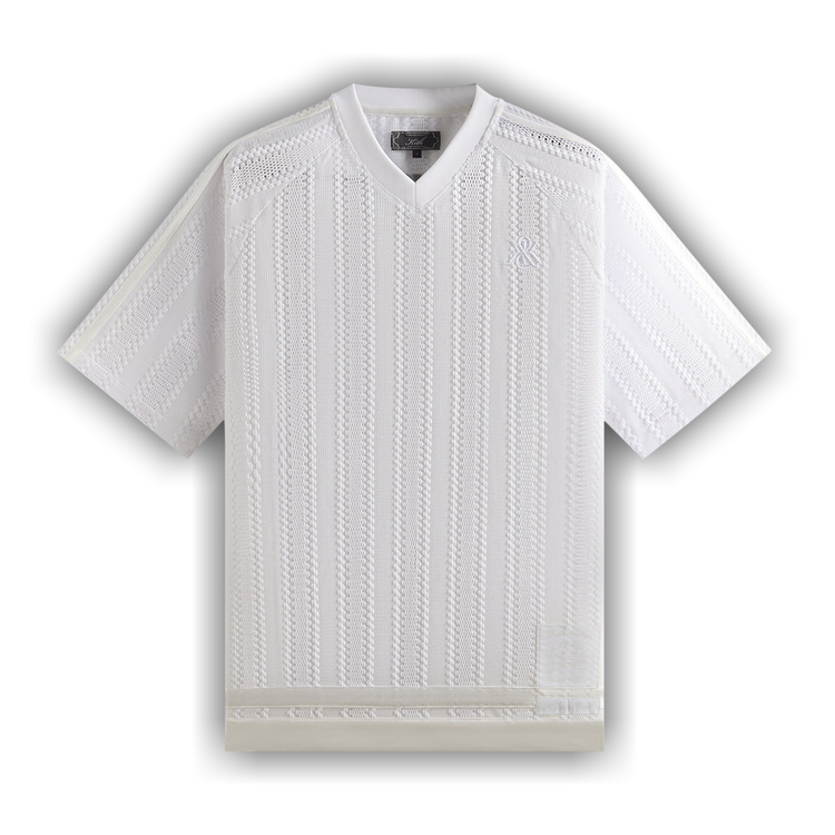 Buy Kith Leon Short Sleeve Lace Combo Jersey 'White' - KHM033482