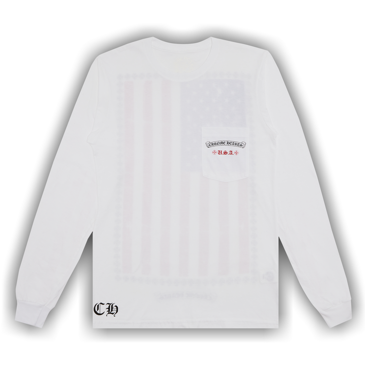 Buy Chrome Hearts USA Flag Long-Sleeve 'White' - 1383