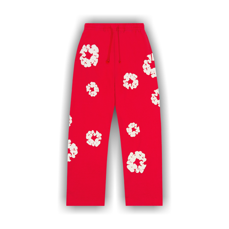 Buy Denim Tears Cotton Wreath Baggy Sweatpants 'Red