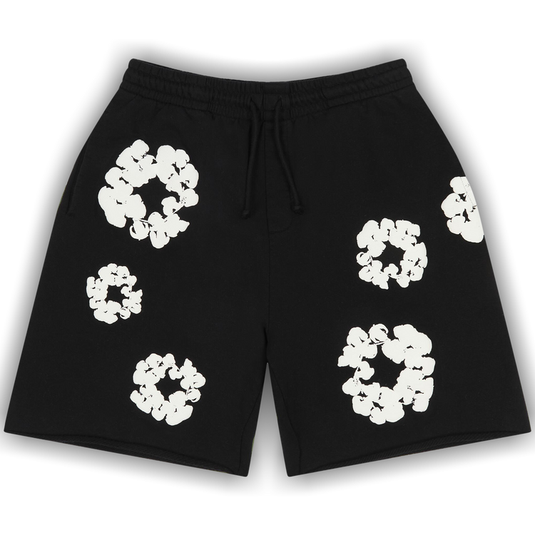 Buy Denim Tears Cotton Wreath Sweatshorts 'Black' - SS25BRS2952054