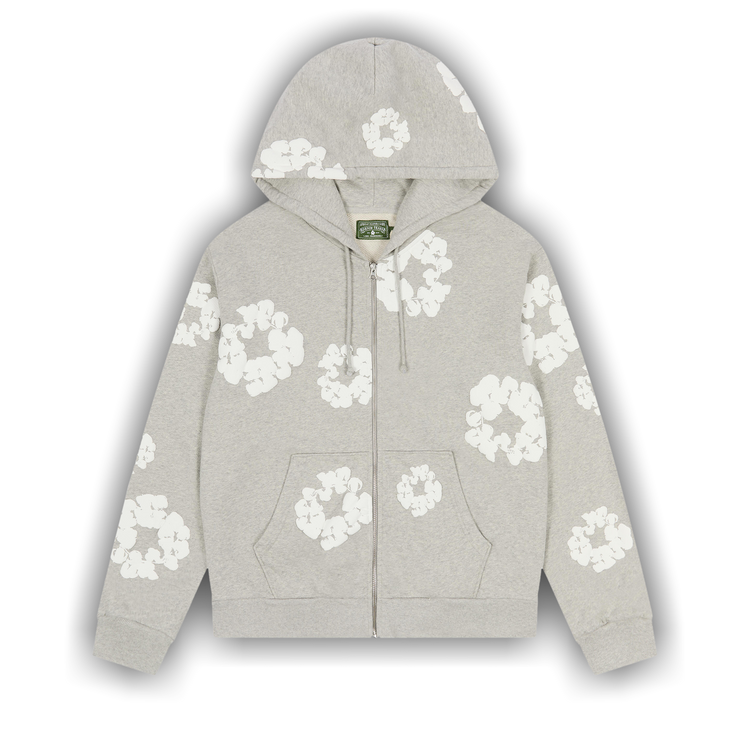Buy Denim Tears Cotton Wreath Zip Hoodie 'Grey' - SS25TZH11412037
