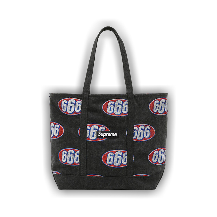 超希少 SUPREME シュプリーム 2017SS 666 Denim Tote Buy Supreme 666 Denim Tote 'Black' - SS17B14 BLACK | GOAT