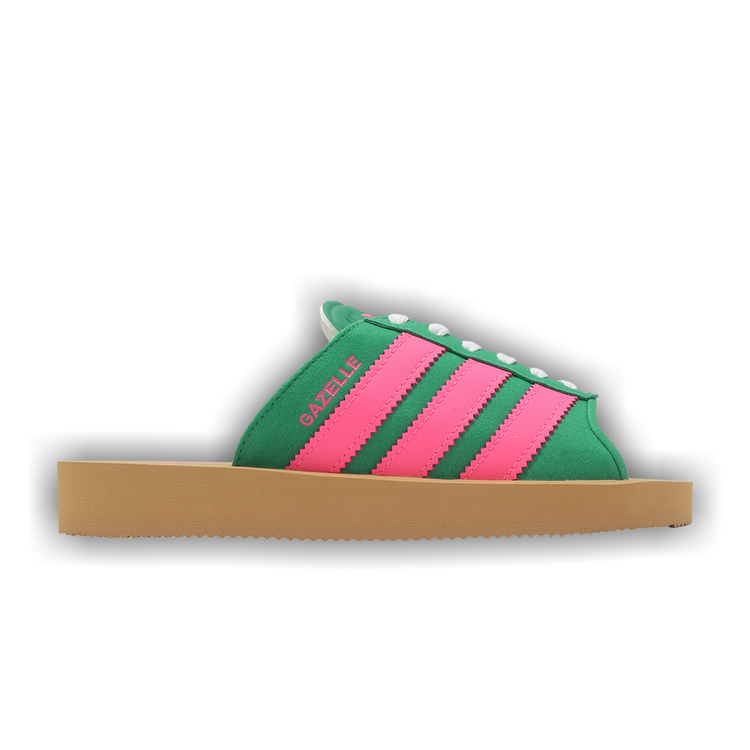 Buy Adidas Wmns Gazelle Beach Slides 'Court Green Lucid Pink