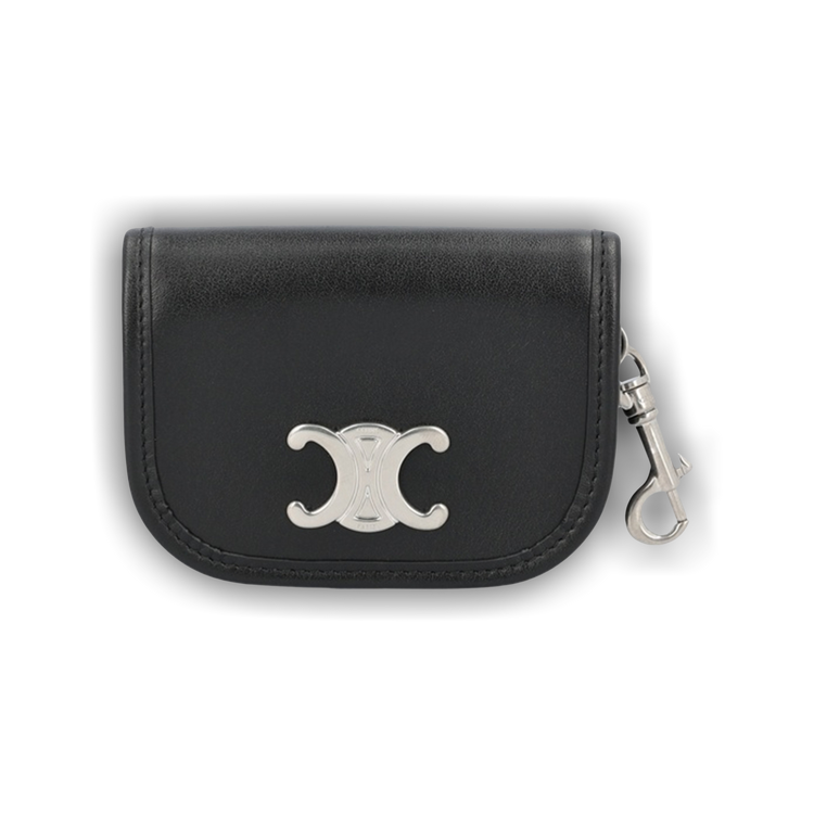 Buy CELINE Nano Besace Triomphe Key Holder 'Black' - 10P403DQ1