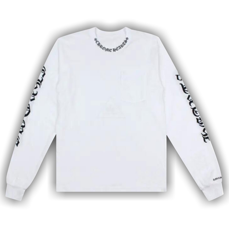 Buy Chrome Hearts Neck Logo Long-Sleeve T-Shirt 'White' - 01383