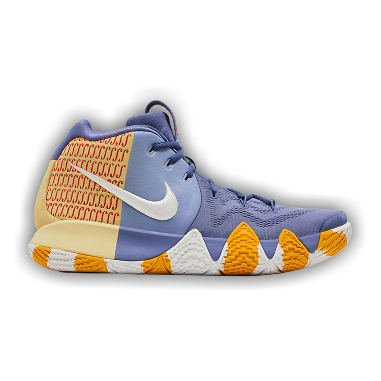 Nike Kyrie 4 スニーカー パープル/イエロー Celtics star Kyrie Irving debuts new Nike Kyrie 4 confetti