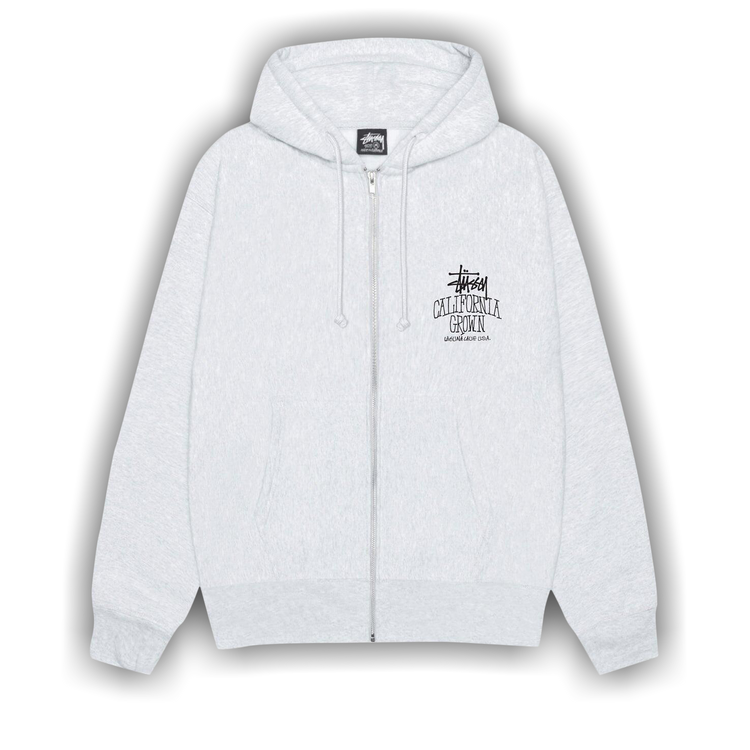Buy Stussy Cali Grown Zip Hoodie 'Ash Heather' - 1975162 ASH | GOAT