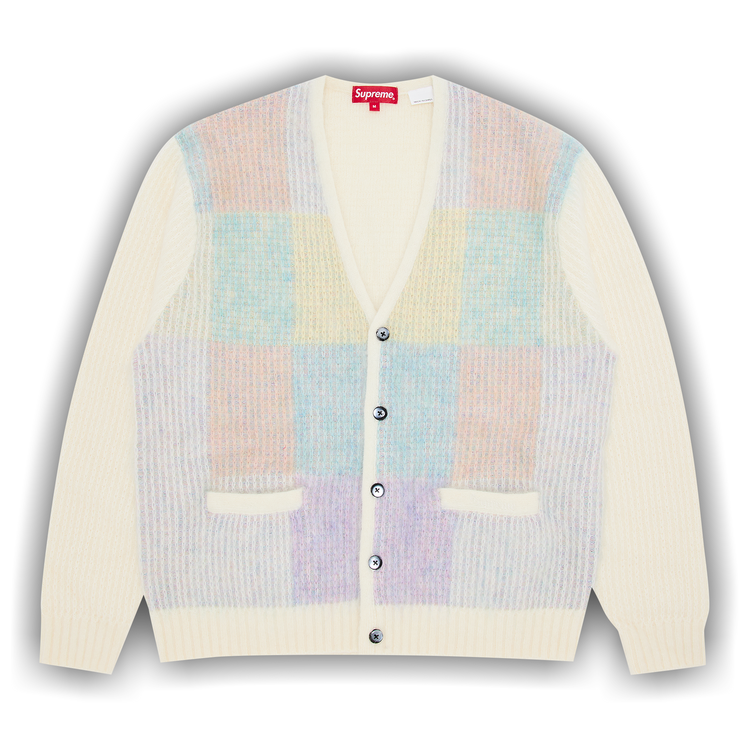 Buy Supreme Brushed Grid Cardigan 'White' - SS22SK6 WHITE | GOAT