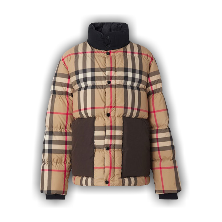 Buy Burberry Vintage Check Puffer Jacket 'Archive Beige