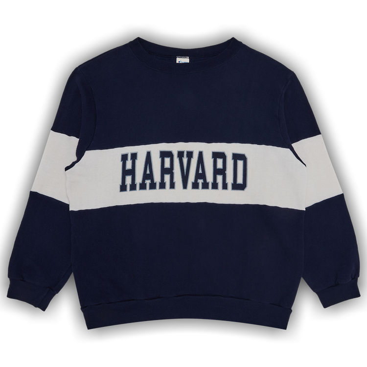 Buy Vintage 80s Champion Harvard Crewneck 'Navy' - 00301
