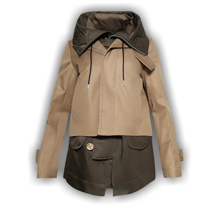 Buy Sacai Cotton Gabardine Blouson 'Beige/Dark Khaki' - 25 08025