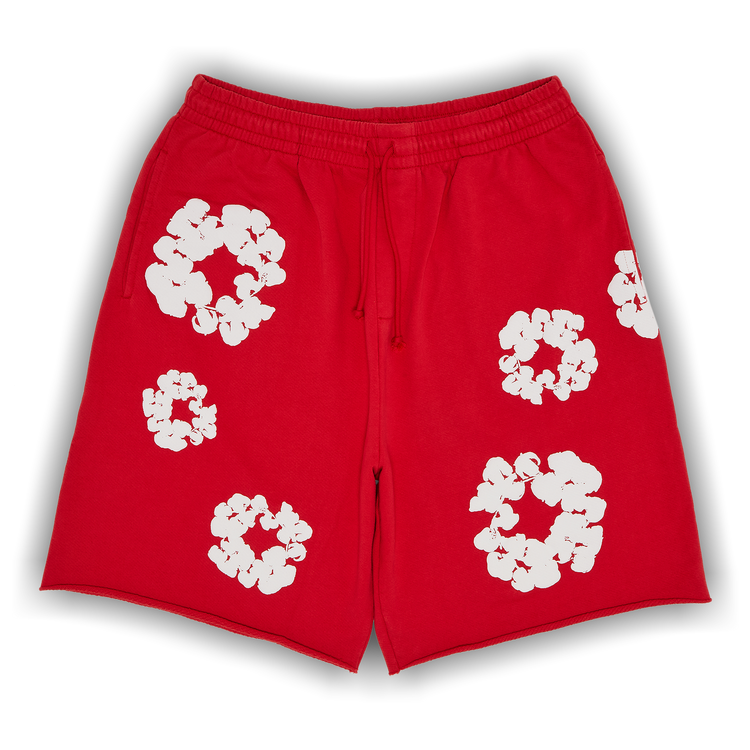 Buy Denim Tears Cotton Wreath Sweatshorts 'Red' - SS25BRS2952058