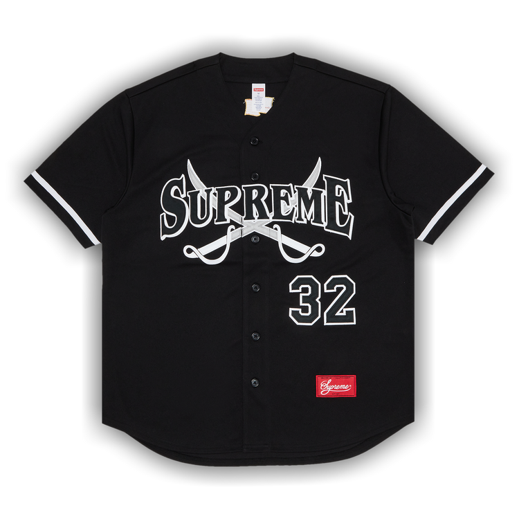 Buy Supreme Swords Baseball Jersey 'Black' - FW25KN12 BLACK | GOAT